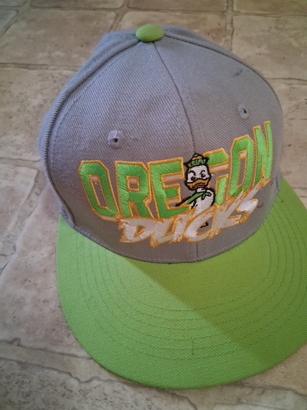 Oregon Ducks Gray and Green Snapback Hat
